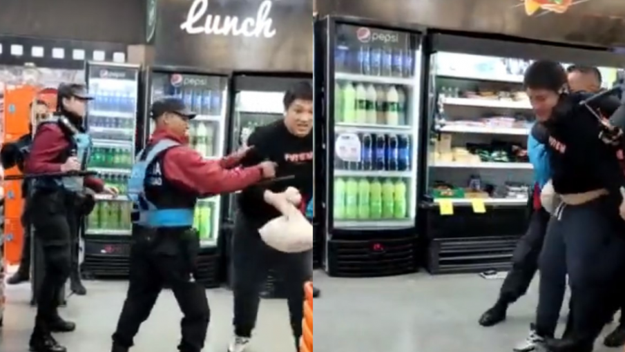 La policía de la Ciudad detuvo a un "joven chino" por querer más botellas de aceites que las permitidas.